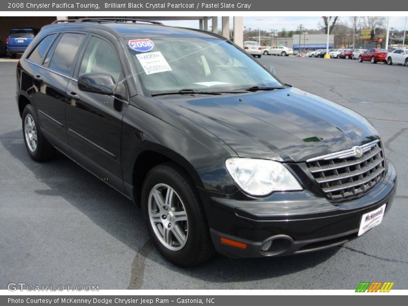 Brilliant Black Crystal Pearlcoat / Pastel Slate Gray 2008 Chrysler Pacifica Touring