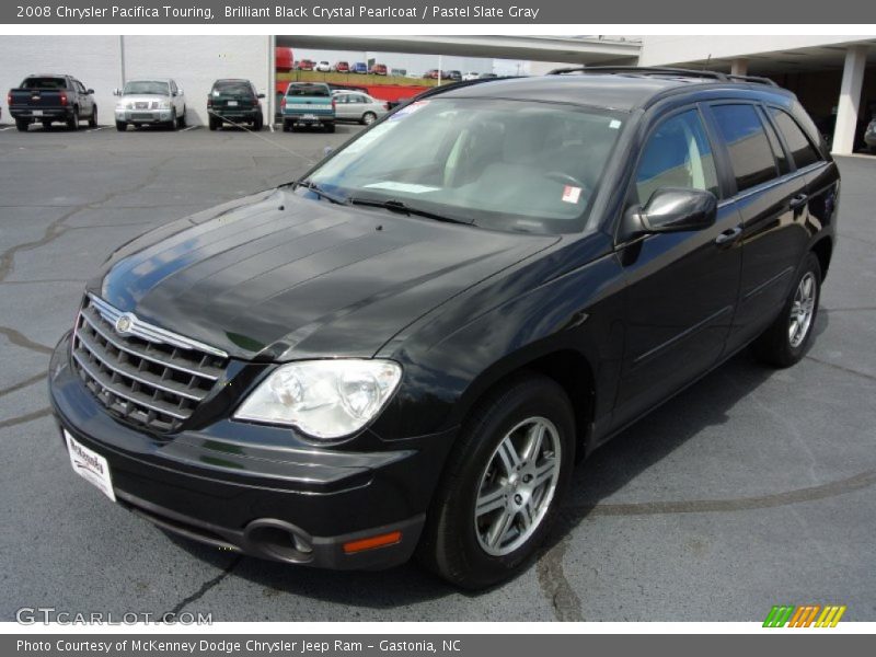 Brilliant Black Crystal Pearlcoat / Pastel Slate Gray 2008 Chrysler Pacifica Touring