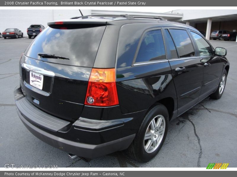 Brilliant Black Crystal Pearlcoat / Pastel Slate Gray 2008 Chrysler Pacifica Touring