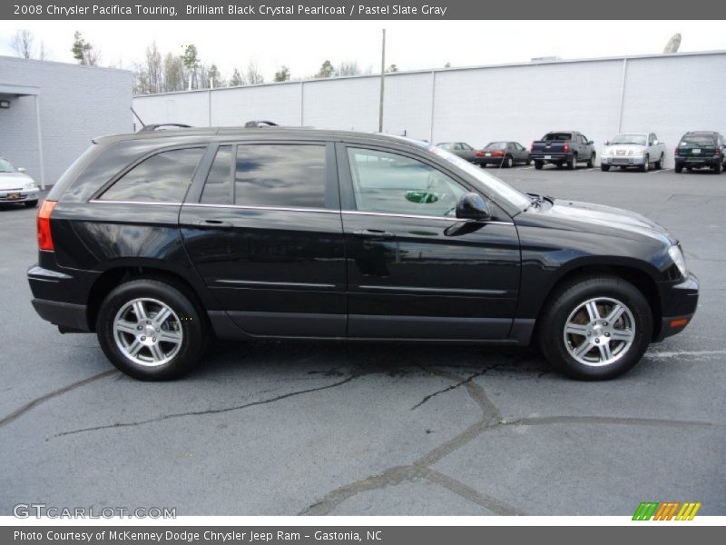 Brilliant Black Crystal Pearlcoat / Pastel Slate Gray 2008 Chrysler Pacifica Touring