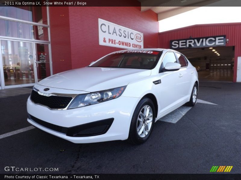 Snow White Pearl / Beige 2011 Kia Optima LX