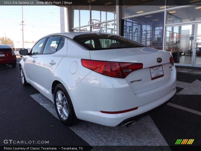 Snow White Pearl / Beige 2011 Kia Optima LX