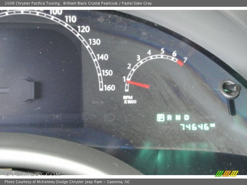 Brilliant Black Crystal Pearlcoat / Pastel Slate Gray 2008 Chrysler Pacifica Touring
