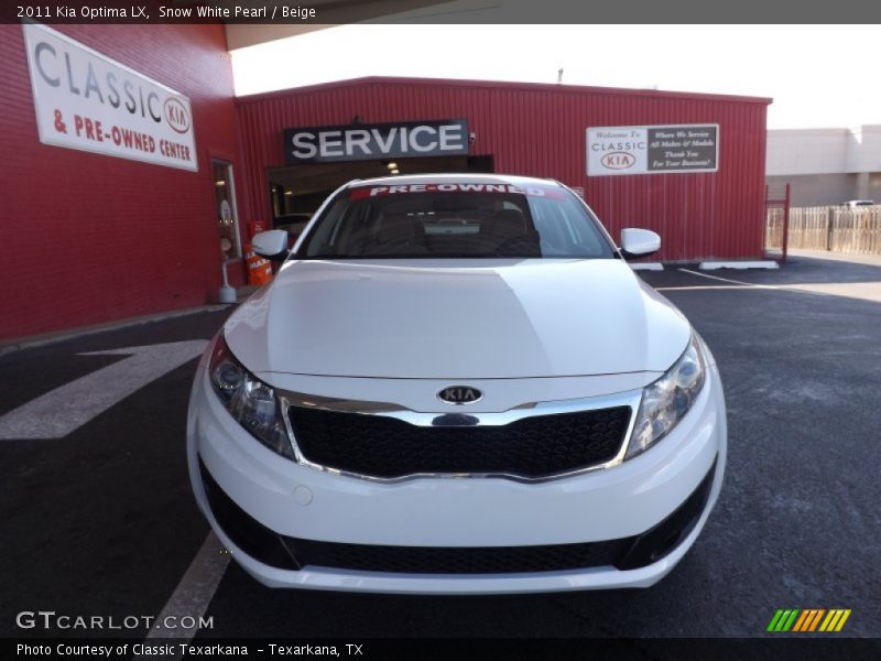 Snow White Pearl / Beige 2011 Kia Optima LX
