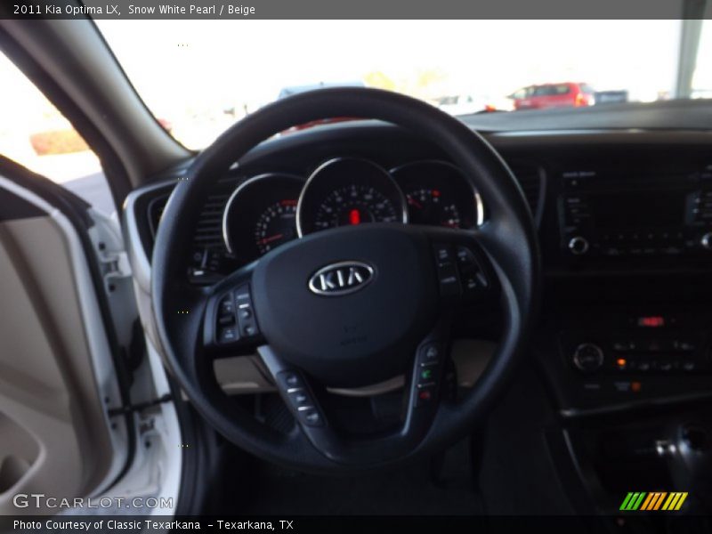 Snow White Pearl / Beige 2011 Kia Optima LX