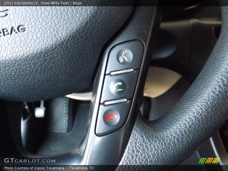 Snow White Pearl / Beige 2011 Kia Optima LX