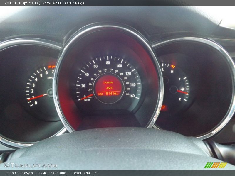 Snow White Pearl / Beige 2011 Kia Optima LX