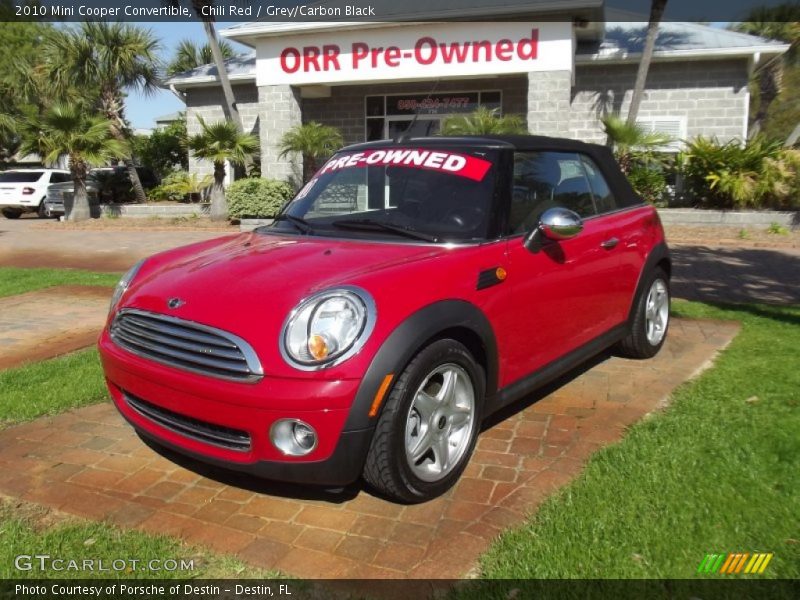 Chili Red / Grey/Carbon Black 2010 Mini Cooper Convertible