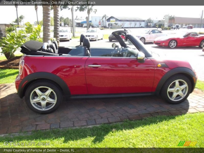 Chili Red / Grey/Carbon Black 2010 Mini Cooper Convertible