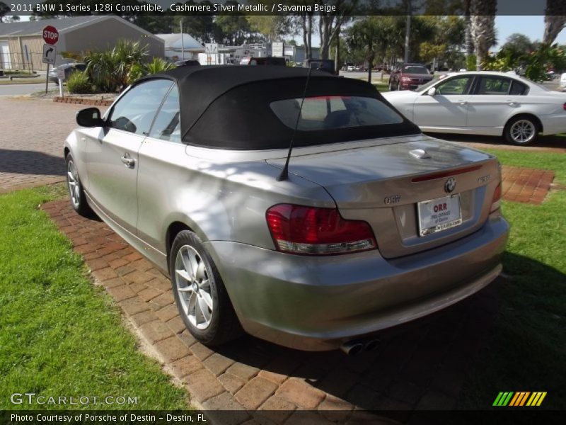 Cashmere Silver Metallic / Savanna Beige 2011 BMW 1 Series 128i Convertible