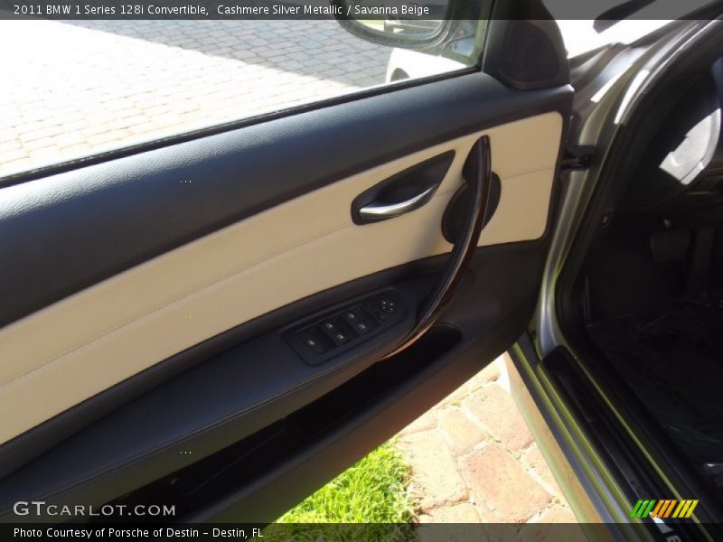 Cashmere Silver Metallic / Savanna Beige 2011 BMW 1 Series 128i Convertible