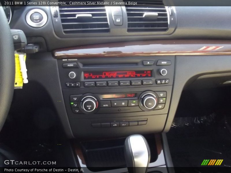 Cashmere Silver Metallic / Savanna Beige 2011 BMW 1 Series 128i Convertible