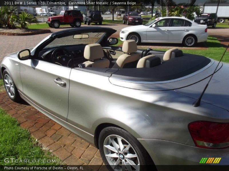 Cashmere Silver Metallic / Savanna Beige 2011 BMW 1 Series 128i Convertible