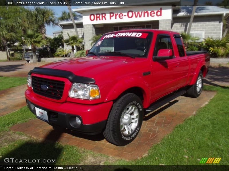 Torch Red / Medium Dark Flint 2008 Ford Ranger Sport SuperCab 4x4