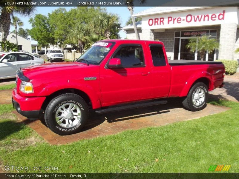 Torch Red / Medium Dark Flint 2008 Ford Ranger Sport SuperCab 4x4