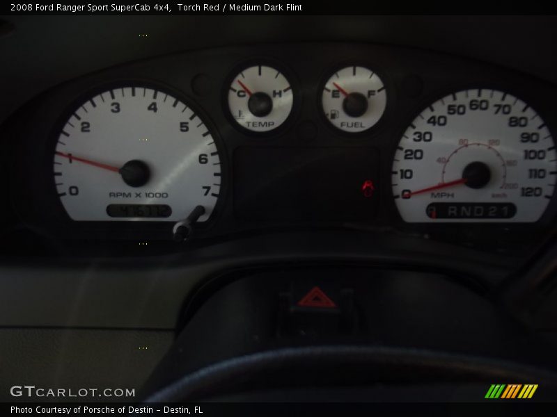 Torch Red / Medium Dark Flint 2008 Ford Ranger Sport SuperCab 4x4