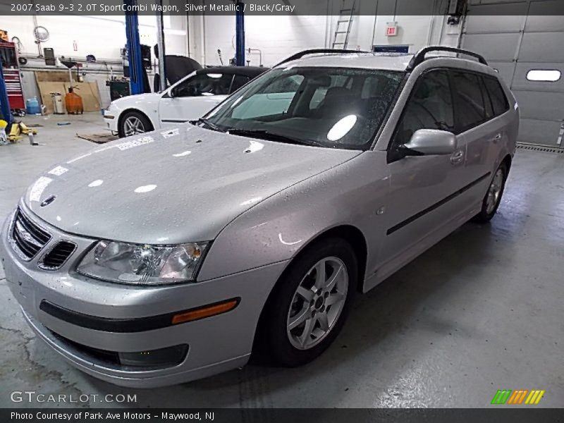 Silver Metallic / Black/Gray 2007 Saab 9-3 2.0T SportCombi Wagon