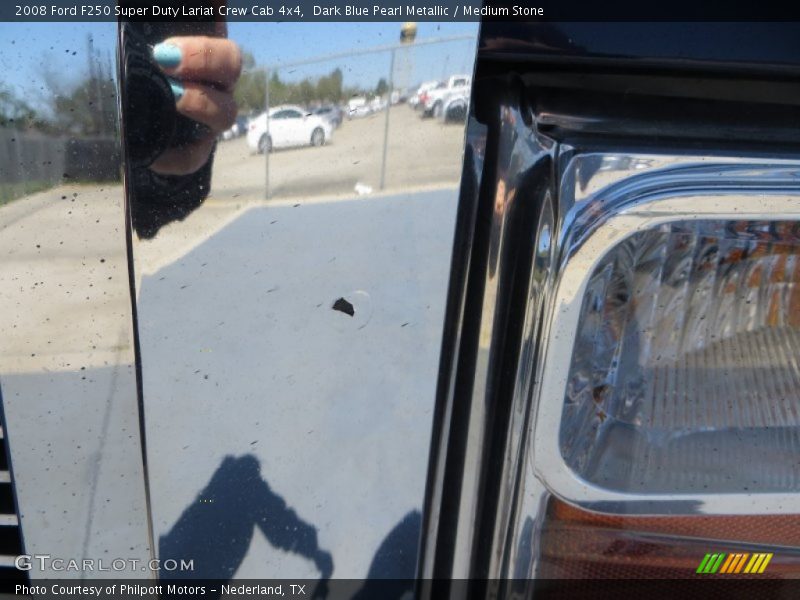 Dark Blue Pearl Metallic / Medium Stone 2008 Ford F250 Super Duty Lariat Crew Cab 4x4