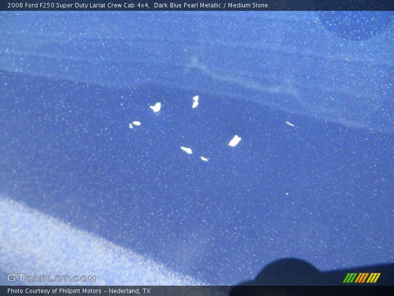 Dark Blue Pearl Metallic / Medium Stone 2008 Ford F250 Super Duty Lariat Crew Cab 4x4