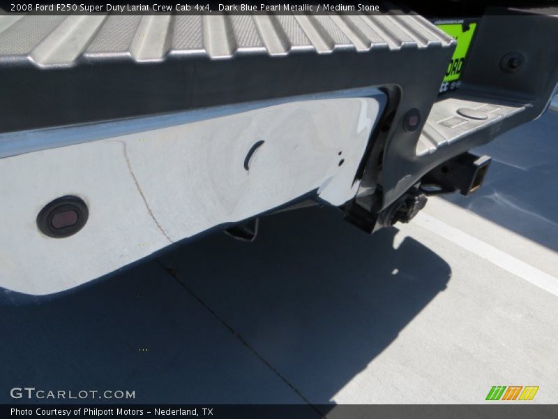 Dark Blue Pearl Metallic / Medium Stone 2008 Ford F250 Super Duty Lariat Crew Cab 4x4