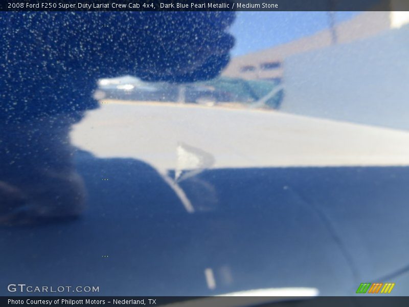 Dark Blue Pearl Metallic / Medium Stone 2008 Ford F250 Super Duty Lariat Crew Cab 4x4