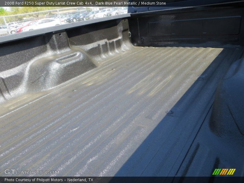 Dark Blue Pearl Metallic / Medium Stone 2008 Ford F250 Super Duty Lariat Crew Cab 4x4