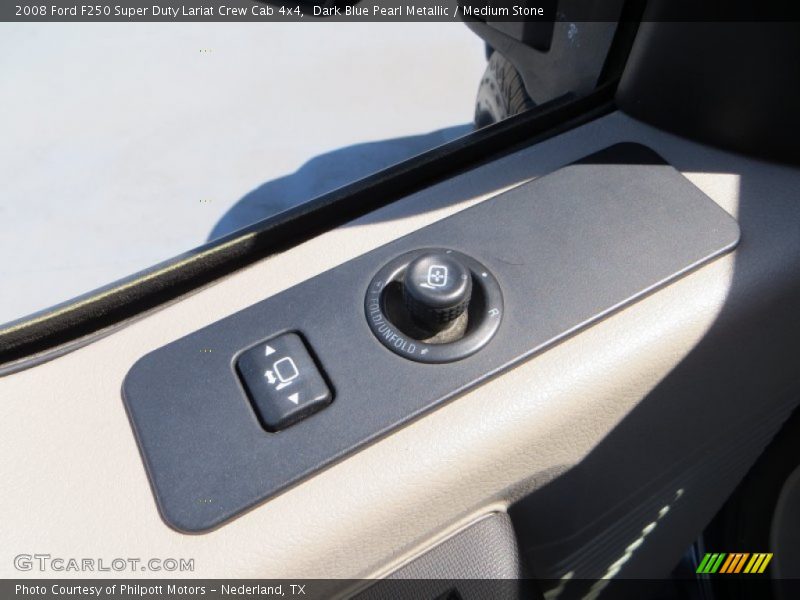 Dark Blue Pearl Metallic / Medium Stone 2008 Ford F250 Super Duty Lariat Crew Cab 4x4