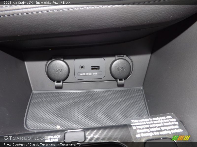 Snow White Pearl / Black 2013 Kia Optima SX