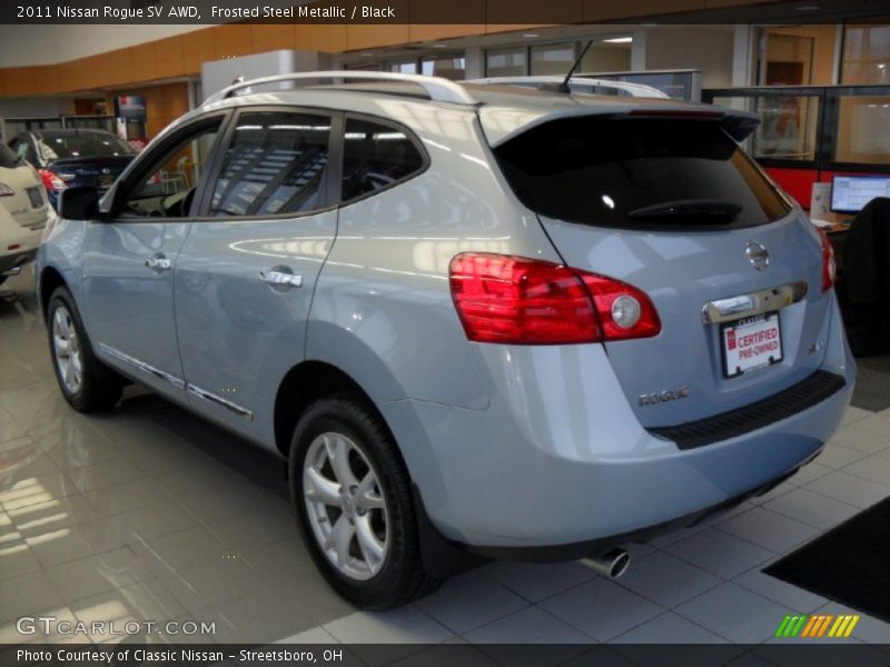 Frosted Steel Metallic / Black 2011 Nissan Rogue SV AWD
