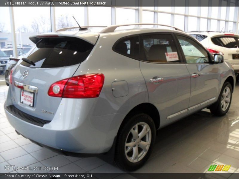 Frosted Steel Metallic / Black 2011 Nissan Rogue SV AWD