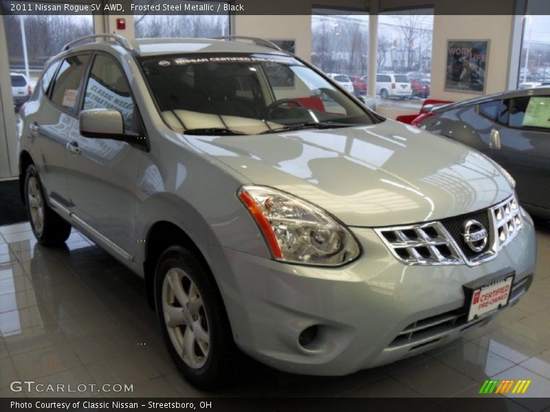 Frosted Steel Metallic / Black 2011 Nissan Rogue SV AWD