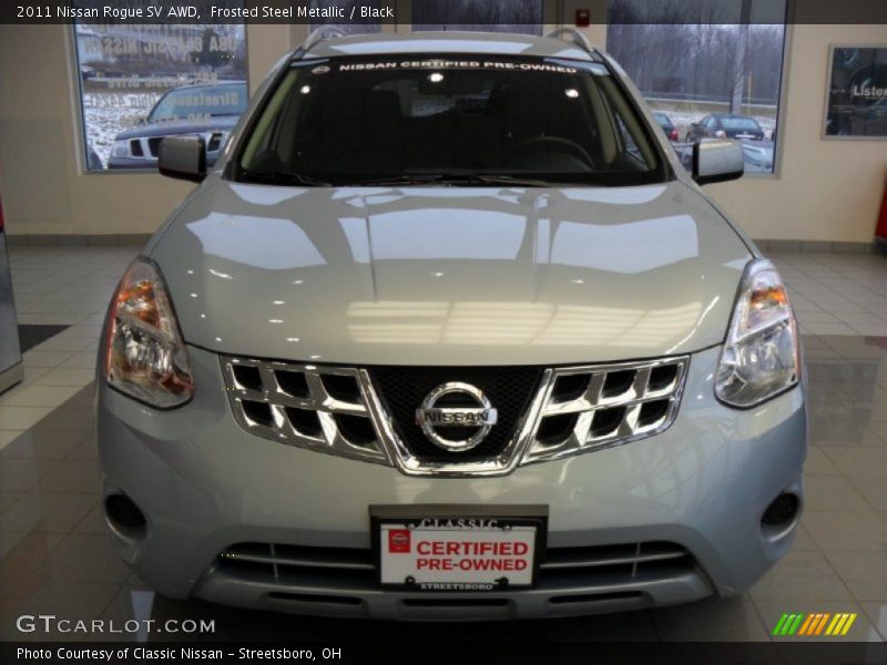 Frosted Steel Metallic / Black 2011 Nissan Rogue SV AWD