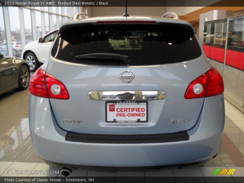Frosted Steel Metallic / Black 2011 Nissan Rogue SV AWD