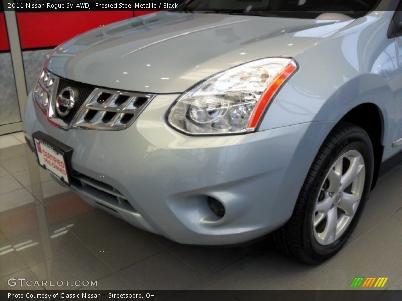 Frosted Steel Metallic / Black 2011 Nissan Rogue SV AWD