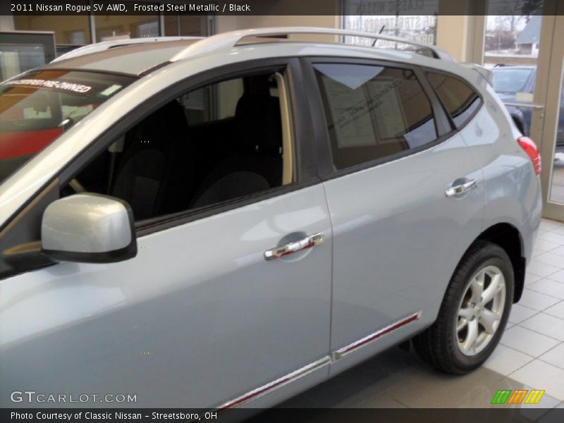 Frosted Steel Metallic / Black 2011 Nissan Rogue SV AWD