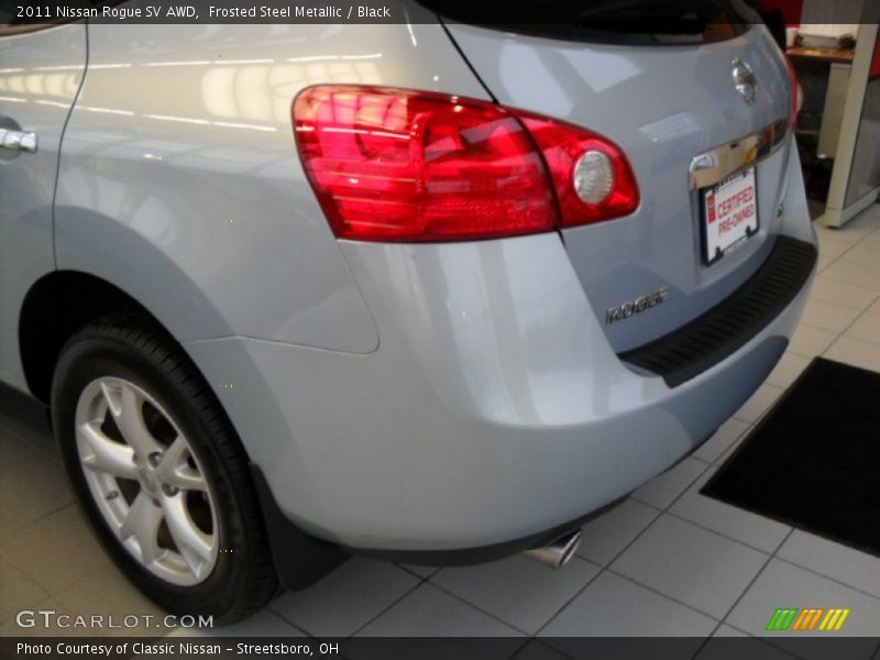 Frosted Steel Metallic / Black 2011 Nissan Rogue SV AWD
