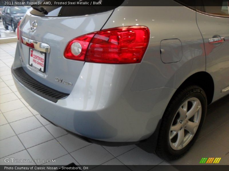 Frosted Steel Metallic / Black 2011 Nissan Rogue SV AWD
