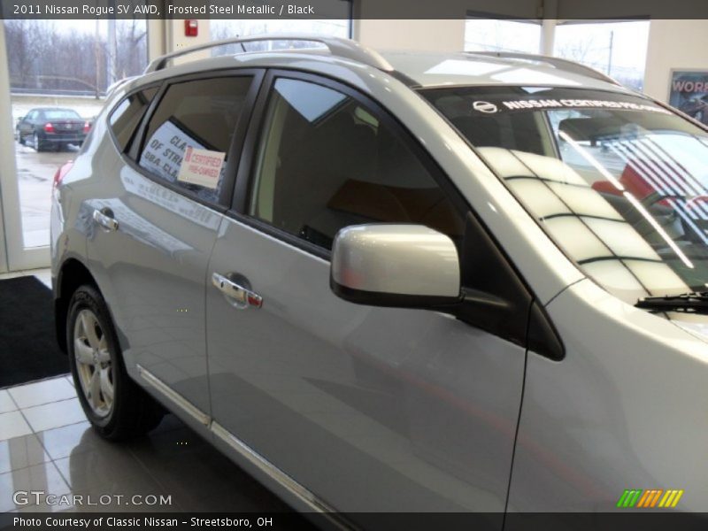 Frosted Steel Metallic / Black 2011 Nissan Rogue SV AWD