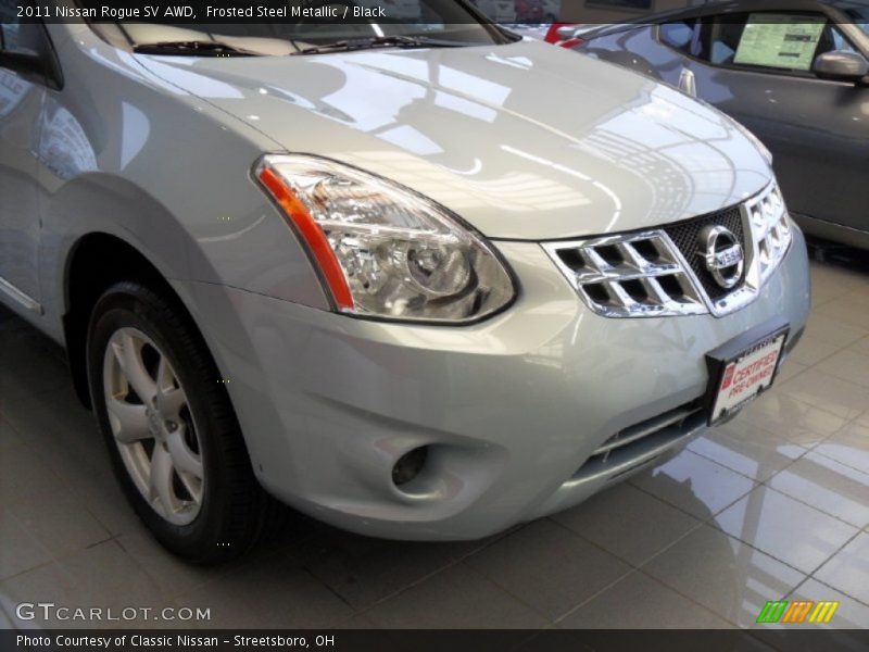 Frosted Steel Metallic / Black 2011 Nissan Rogue SV AWD