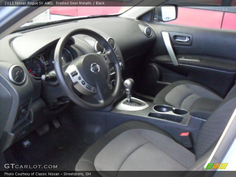 Frosted Steel Metallic / Black 2011 Nissan Rogue SV AWD