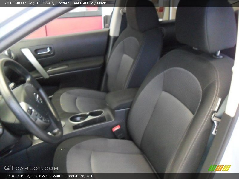 Frosted Steel Metallic / Black 2011 Nissan Rogue SV AWD