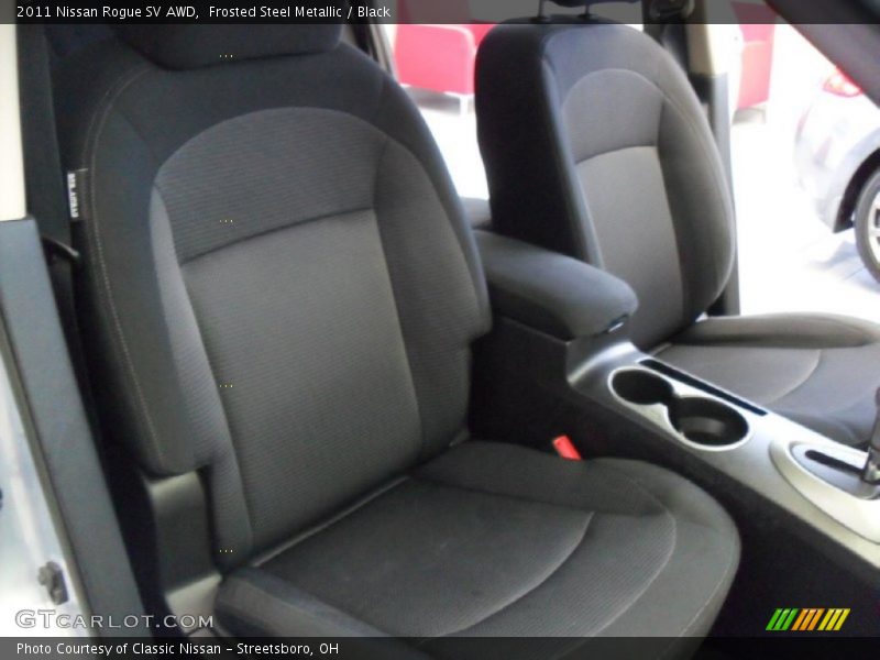 Frosted Steel Metallic / Black 2011 Nissan Rogue SV AWD