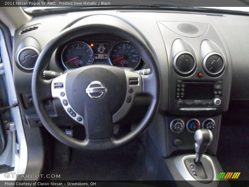 Frosted Steel Metallic / Black 2011 Nissan Rogue SV AWD