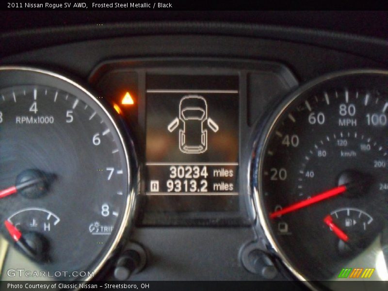 Frosted Steel Metallic / Black 2011 Nissan Rogue SV AWD