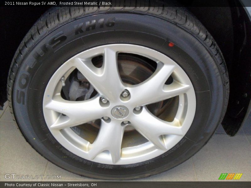 Frosted Steel Metallic / Black 2011 Nissan Rogue SV AWD
