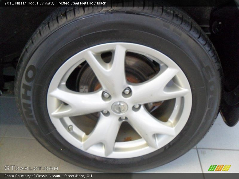 Frosted Steel Metallic / Black 2011 Nissan Rogue SV AWD
