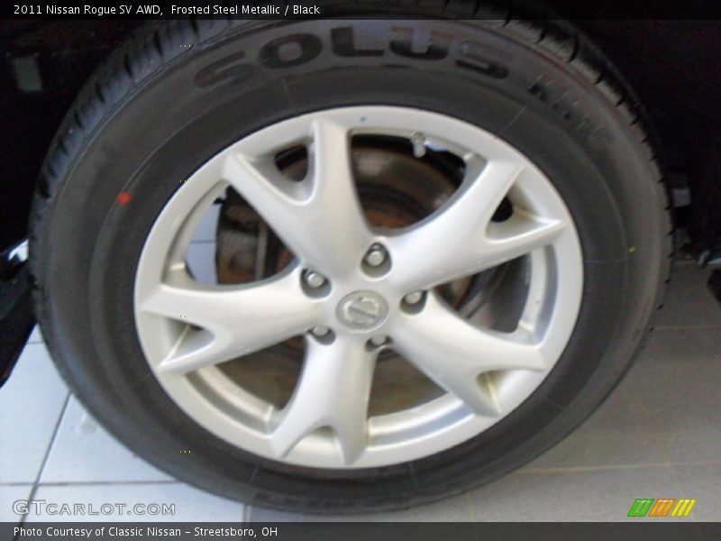 Frosted Steel Metallic / Black 2011 Nissan Rogue SV AWD