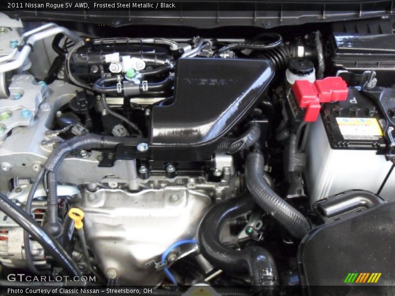 Frosted Steel Metallic / Black 2011 Nissan Rogue SV AWD