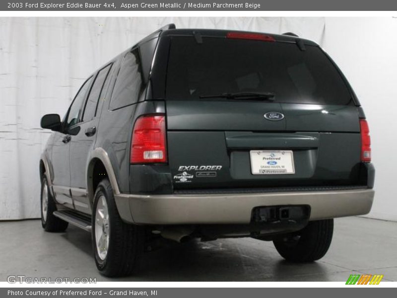 Aspen Green Metallic / Medium Parchment Beige 2003 Ford Explorer Eddie Bauer 4x4