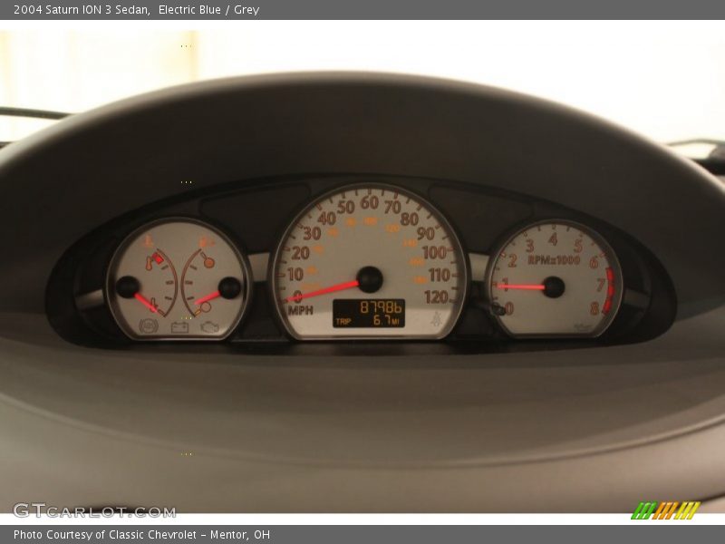 Electric Blue / Grey 2004 Saturn ION 3 Sedan